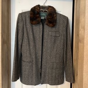 Ralph Lauren Blazer W Fur collar